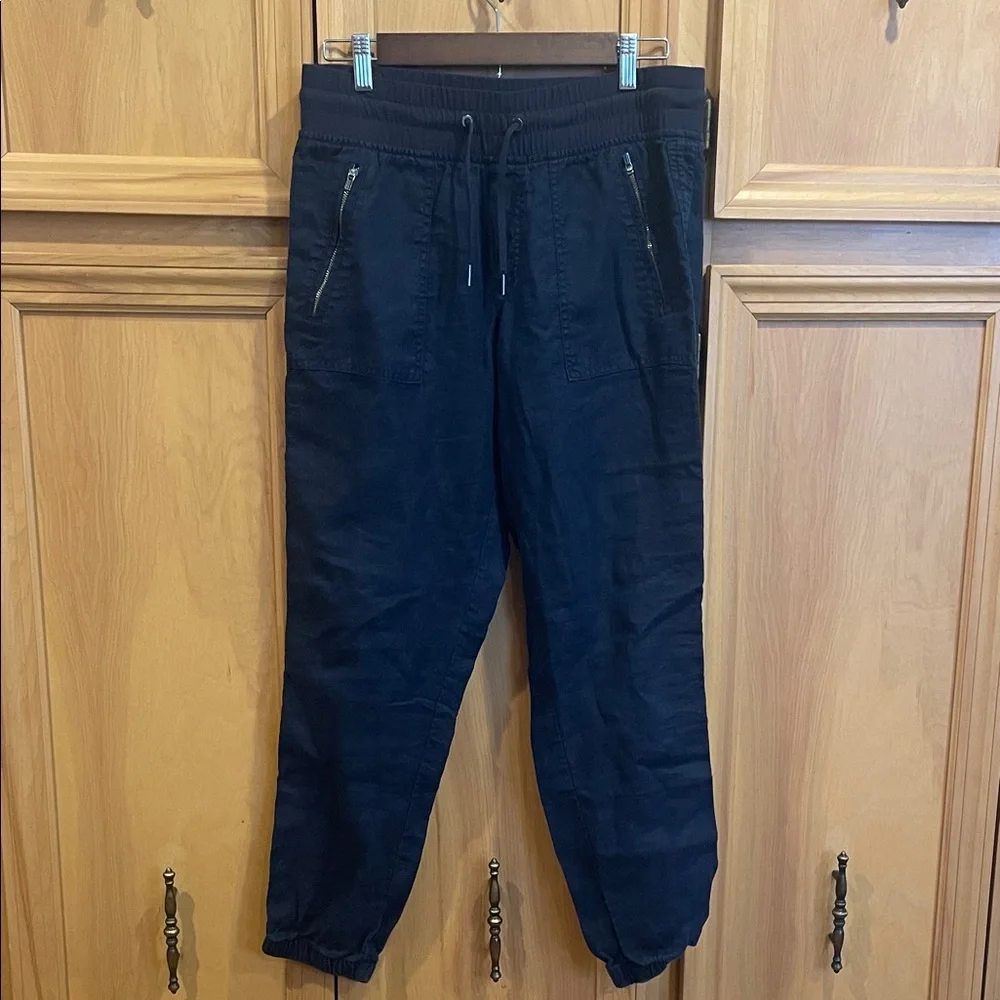 Athleta Cabo Linen Pants size 6 navy - Picture 2 of 11